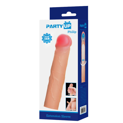Party Up PHILIP 3 Inch Extender Sleeve - Flesh 3 Inch Penis Extender