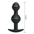 Party Up JAMES Anal Bead Plug - Black 10.4 cm Beaded Butt Plug