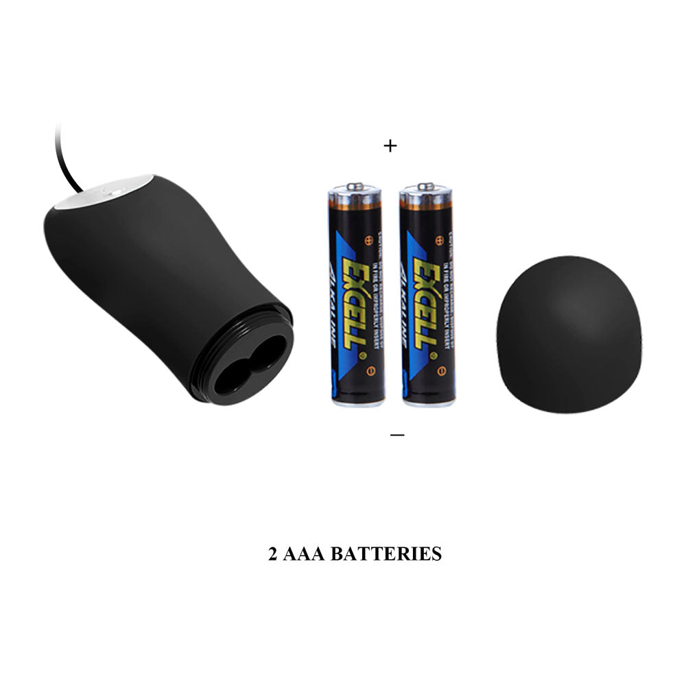 Party Up JASON Vibrating Anal Plug - Black 8.5 cm Vibrating Butt Plug