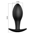 Party Up JEFF Silicone Plug - Black 8.5 cm Butt Plug