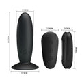 MR PLAY Remote Control Vibrating Anal Plug - Black USB Rechargeable Vibrating Butt Plug with Wireless Remote