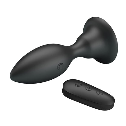 MR PLAY Vibrating Anal Plug - Black 10.8 cm Vibrating Butt Plug