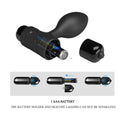 Party Up KEN Vibrating Butt Plug - Black 8.6 cm Vibrating Butt Plug