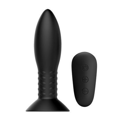 MR PLAY Rotation Beads Anal Plug - Black Beaded Butt Plug