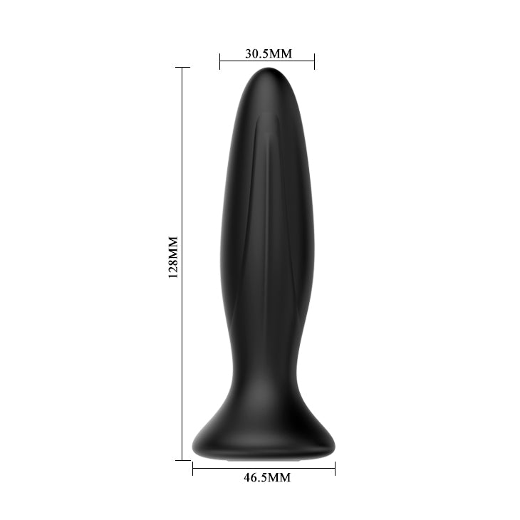 MR PLAY Vibrating Anal Plug - Black 12.8 cm Vibrating Butt Plug
