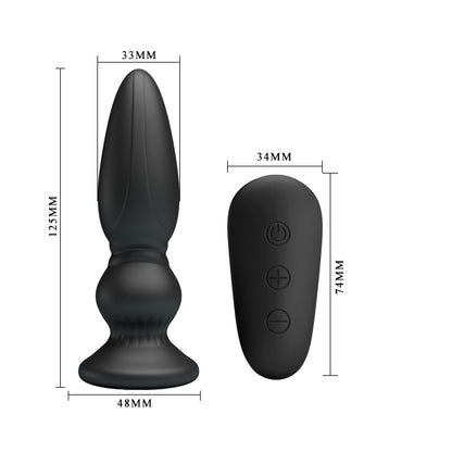 MR PLAY Powerful Vibrating Anal Plug - Black Vibrating Anal Plug