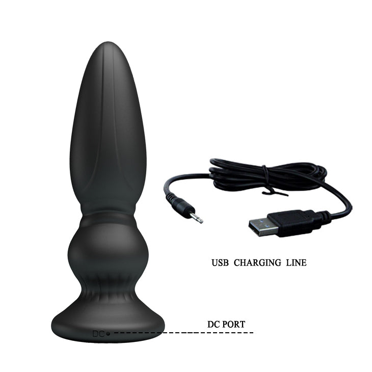 MR PLAY Powerful Vibrating Anal Plug - Black Vibrating Anal Plug