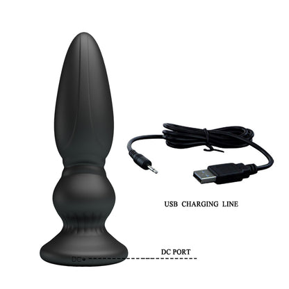 MR PLAY Powerful Vibrating Anal Plug - Black Vibrating Anal Plug
