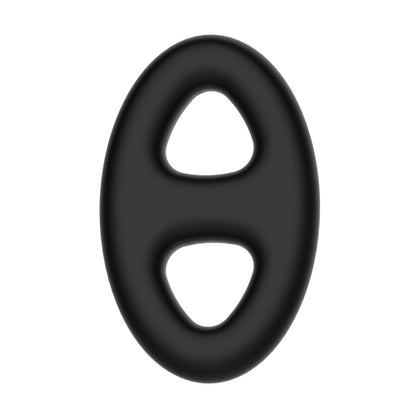 CRAZY BULL Oval Cock & Ball Ring - Black Cock & Ball Ring