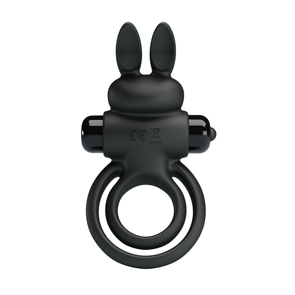 Party Up LAWRENCE Vibrating Cock Ring - Black Vibrating Cock & Balls