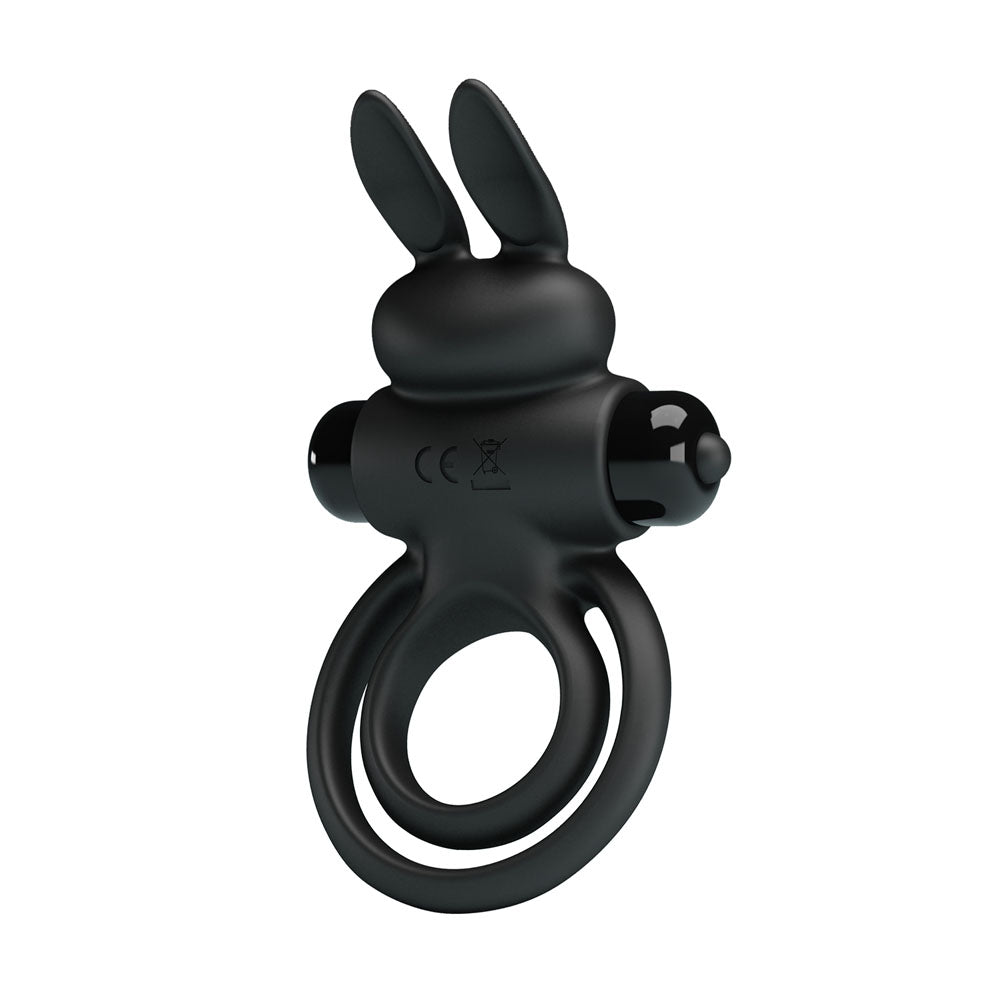 Party Up LAWRENCE Vibrating Cock Ring - Black Vibrating Cock & Balls