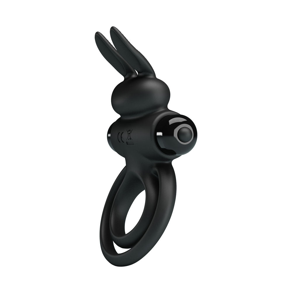 Party Up LAWRENCE Vibrating Cock Ring - Black Vibrating Cock & Balls