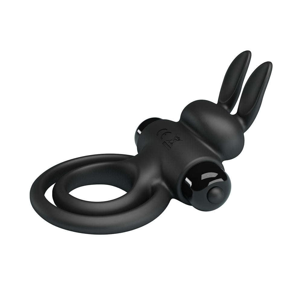 Party Up LAWRENCE Vibrating Cock Ring - Black Vibrating Cock & Balls