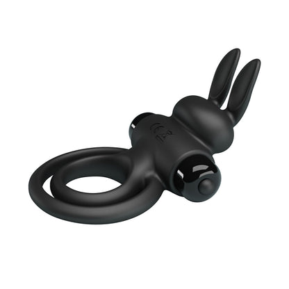 Party Up LAWRENCE Vibrating Cock Ring - Black Vibrating Cock & Balls