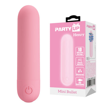 Party Up HENRY Mini Bullet - Pink - Pink 8 cm USB Rechargeable Bullet