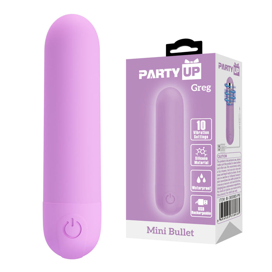 Party Up GREG Mini Bullet - Purple - Purple 8 cm USB Rechargeable Bullet
