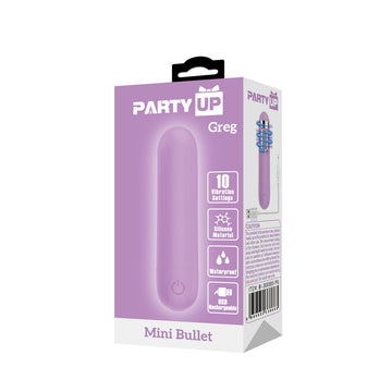 Party Up GREG Mini Bullet - Purple - Purple 8 cm USB Rechargeable Bullet