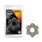 Stay Hard Thick Bead Cock Ring - Black Cock Ring - Image 1