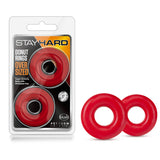 Stay Hard - Donut Rings Oversized - Red Large Cock Rings - Set of 2 - Image 1