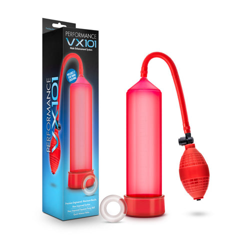 Performance VX101 Male Enhancement Pump - Red Penis Pump - Image 1