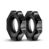 Stay Hard Nutz - Black Cock Rings - Set of 2 - Image 2