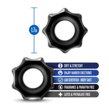 Stay Hard Nutz - Black Cock Rings - Set of 2 - Image 3