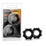 Stay Hard Nutz - Black Cock Rings - Set of 2 - Image 1