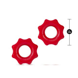 Stay Hard Nutz - Red Cock Rings - Set of 2 - Image 2