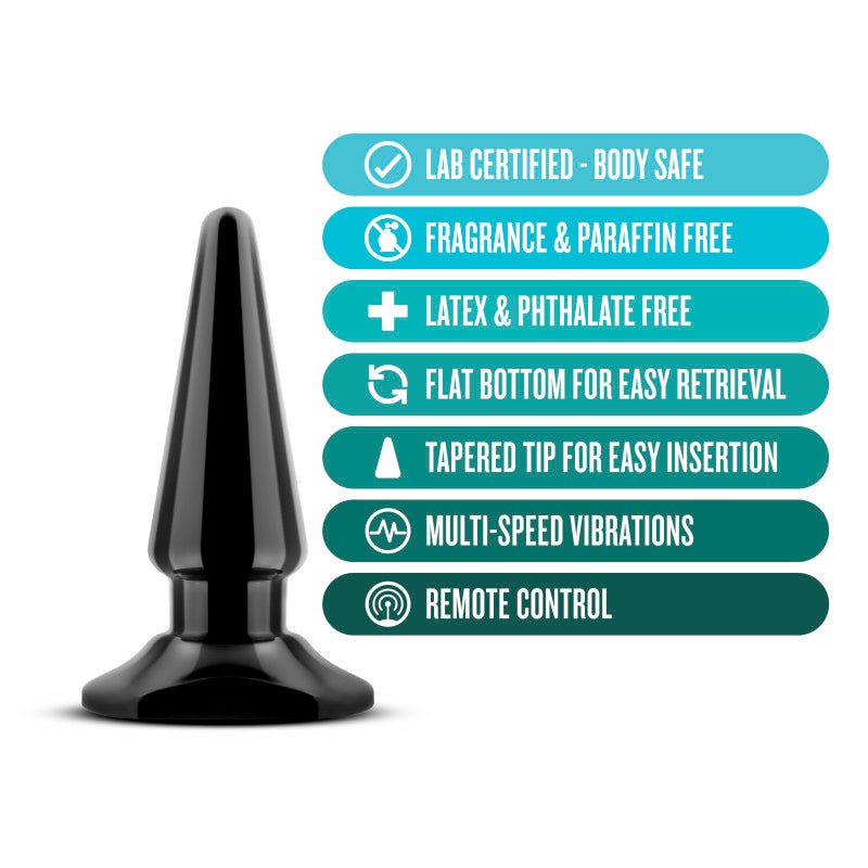 Anal Adventures Basic Vibrating Anal Pleaser - Black 10.1 cm