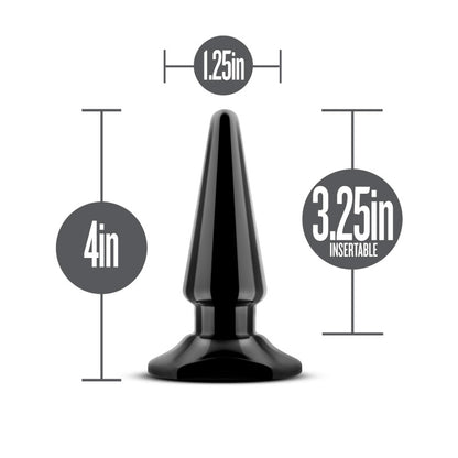 Anal Adventures Basic Vibrating Anal Pleaser - Black 10.1 cm
