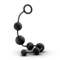 Anal Adventures Platinum Silicone Large Anal Beads - Black 40 cm Large Anal Beads