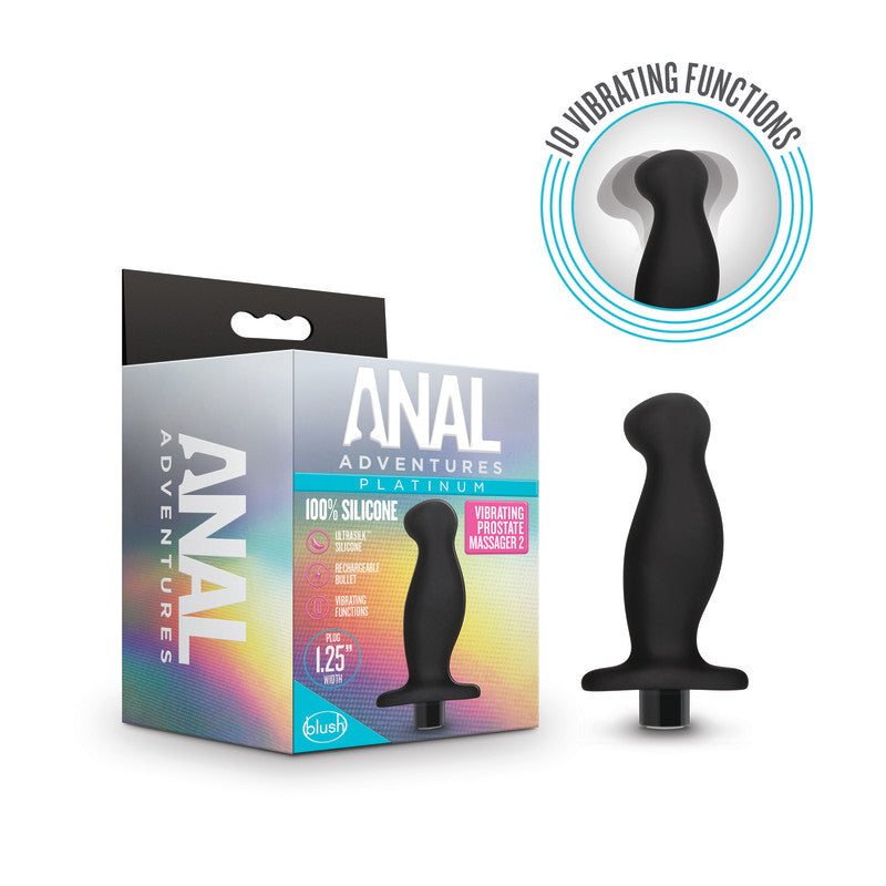 Anal Adventures Platinum Vibrating Prostate Massager 02 - Black