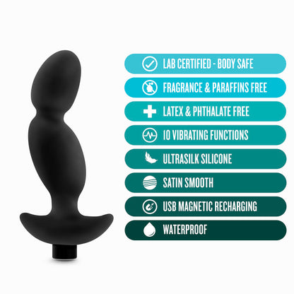 Anal Adventures Platinum Vibrating Prostate Massager 04 - Black