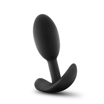 Anal Adventures Platinum Vibra Slim Plug - Black Small Butt Plug