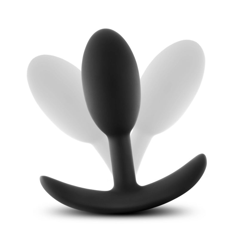 Anal Adventures Platinum Vibra Slim Plug - Black Small Butt Plug