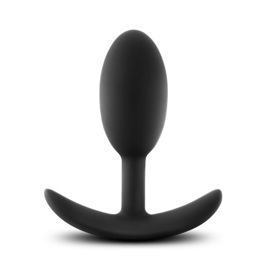 Anal Adventures Platinum Vibra Slim Plug - Black 10.1 cm Butt Plug