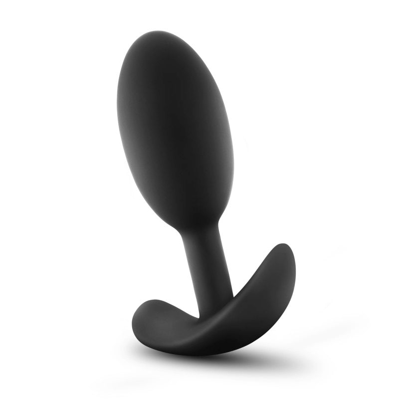 Anal Adventures Platinum Vibra Slim Plug - Black 10.1 cm Butt Plug