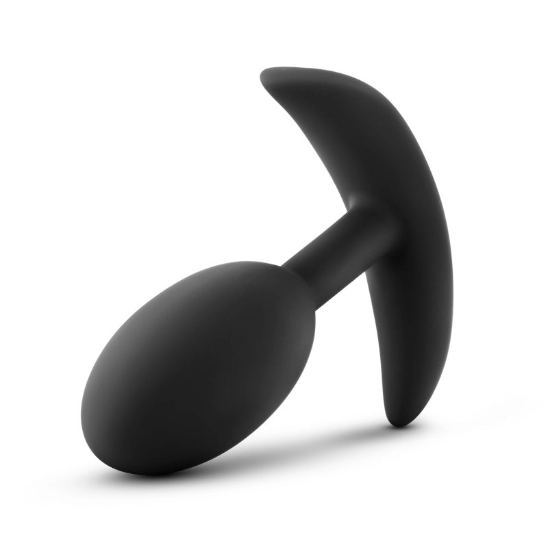Anal Adventures Platinum Vibra Slim Plug - Black 10.1 cm Butt Plug