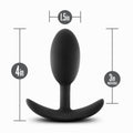 Anal Adventures Platinum Vibra Slim Plug - Black 10.1 cm Butt Plug with Internal Ball