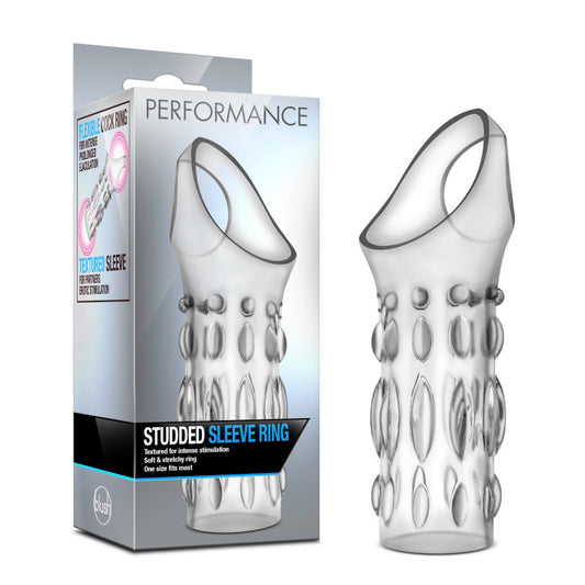 Performance Studded Sleeve Ring - Clear Penis Sleeve
