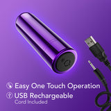 Kool Vibes - Rechargeable Mini Bullet - Grape - Purple 6.4 cm USB Rechargeable Bullet - Image 5