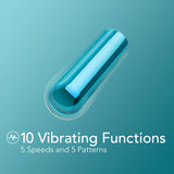 Kool Vibes - Rechargeable Mini Bullet - Blueberry - Blueberry 6.4 cm USB Rechargeable Bullet - Image 2