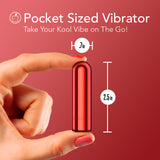 Kool Vibes - Rechargeable Mini Bullet - Cherry - Red 6.4 cm USB Rechargeable Bullet - Image 4
