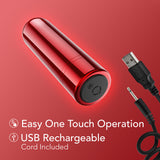 Kool Vibes - Rechargeable Mini Bullet - Cherry - Red 6.4 cm USB Rechargeable Bullet - Image 5