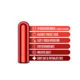 Kool Vibes - Rechargeable Mini Bullet - Cherry - Red 6.4 cm USB Rechargeable Bullet - Image 6