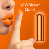 Kool Vibes - Rechargeable Mini Bullet - Tangerine - Orange 6.4 cm USB Rechargeable Bullet - Image 3