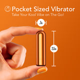 Kool Vibes - Rechargeable Mini Bullet - Tangerine - Orange 6.4 cm USB Rechargeable Bullet - Image 4
