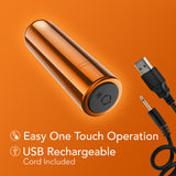 Kool Vibes - Rechargeable Mini Bullet - Tangerine - Orange 6.4 cm USB Rechargeable Bullet - Image 5