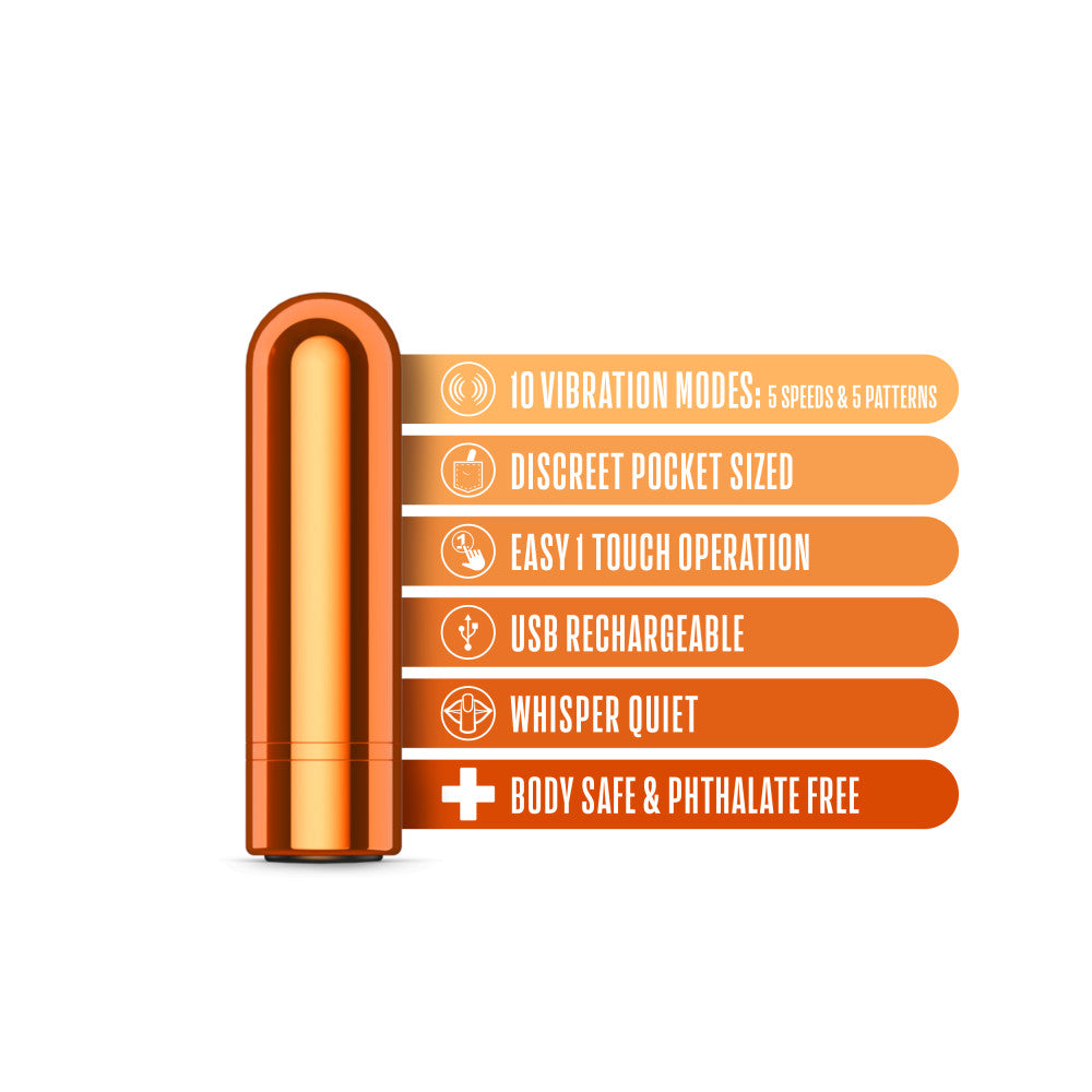 Kool Vibes - Rechargeable Mini Bullet - Tangerine 6.4 cm Bullet