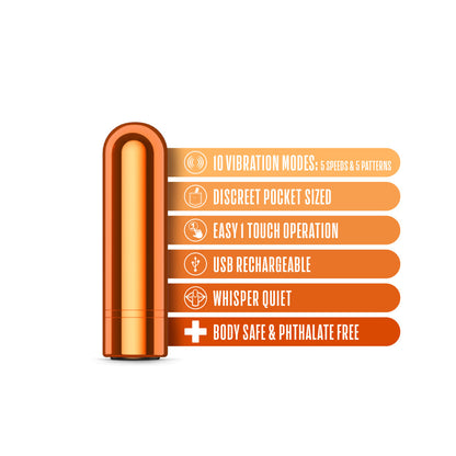 Kool Vibes - Rechargeable Mini Bullet - Tangerine 6.4 cm Bullet